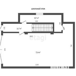 Дом 312м&sup2;, 3-этажный, участок 6 сот.  