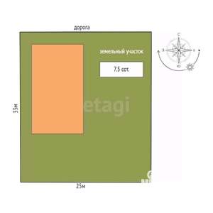 Дом 520м&sup2;, 3-этажный, участок 8 сот.  