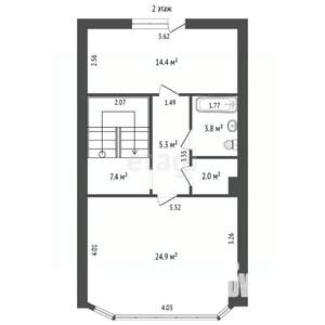 Таунхаус 239м², 4-этажный, участок 1 сот.  