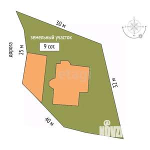 Дом 298м², 3-этажный, участок 9 сот.  