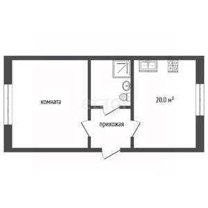 1-к квартира, на длительный срок, 55м2, 1/4 этаж