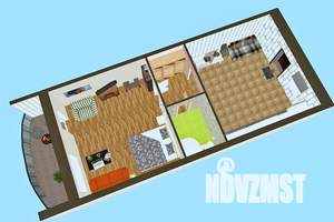 1-к квартира, посуточно, 47м2, 3/4 этаж