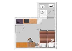 Студия квартира, посуточно, 18м2, 1/1 этаж