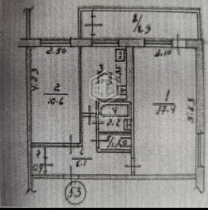 2-к квартира, на длительный срок, 44м2, 3/5 этаж