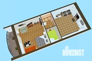 1-к квартира, посуточно, 47м2, 1/1 этаж