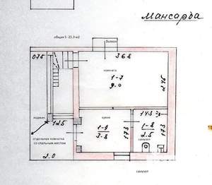 1-к квартира, на длительный срок, 25м2, 3/3 этаж