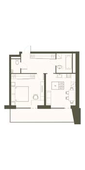 2-к квартира, строящийся дом, 56м2, 11/22 этаж
