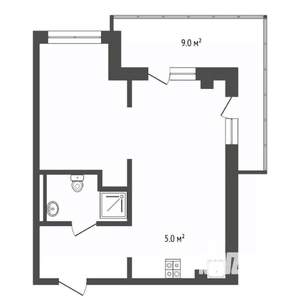 1-к квартира, вторичка, 37м2, 5/8 этаж