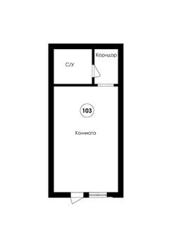 Студия квартира, строящийся дом, 34м2, 1/5 этаж