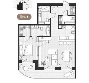 1-к квартира, вторичка, 92м2, 2/9 этаж