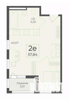 2-к квартира, строящийся дом, 58м2, 7/15 этаж