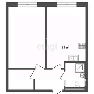 2-к квартира, вторичка, 47м2, 2/5 этаж