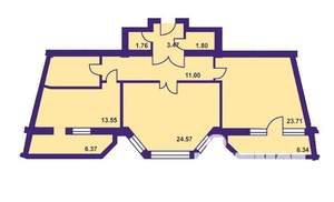 3-к квартира, вторичка, 100м2, 1/12 этаж