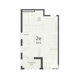 2-к квартира, вторичка, 61м2, 4/18 этаж