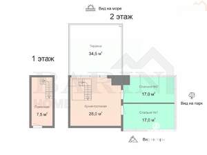 2-к квартира, вторичка, 104м2, 10/10 этаж