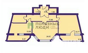 2-к квартира, вторичка, 95м2, 3/9 этаж