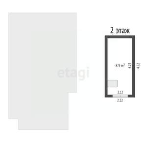 1-к квартира, вторичка, 24м2, 1/2 этаж