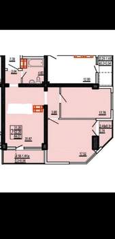 2-к квартира, вторичка, 62м2, 12/16 этаж