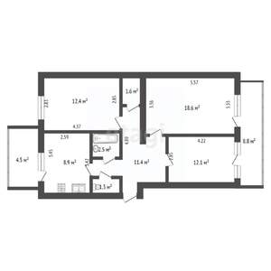 3-к квартира, вторичка, 75м2, 3/5 этаж