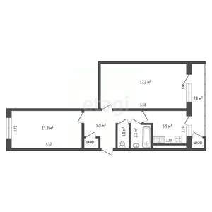 2-к квартира, вторичка, 49м2, 5/5 этаж