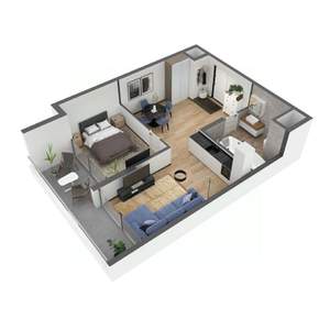 2-к квартира, строящийся дом, 62м2, 9/11 этаж