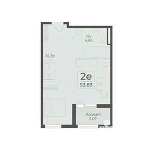 2-к квартира, вторичка, 54м2, 13/18 этаж