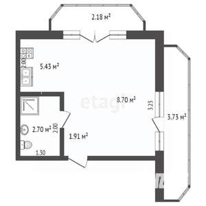 Студия квартира, вторичка, 30м2, 3/4 этаж