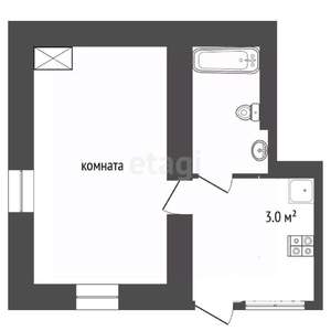 Студия квартира, вторичка, 20м2, 1/1 этаж