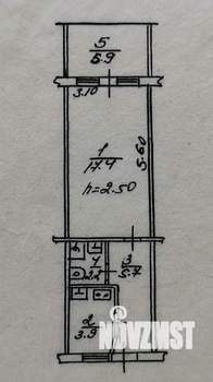 1-к квартира, вторичка, 35м2, 3/5 этаж
