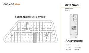 1-к квартира, вторичка, 35м2, 4/9 этаж