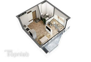 Студия квартира, вторичка, 37м2, 8/9 этаж