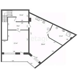 3-к квартира, вторичка, 94м2, 2/6 этаж