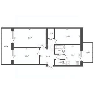 3-к квартира, вторичка, 73м2, 2/5 этаж