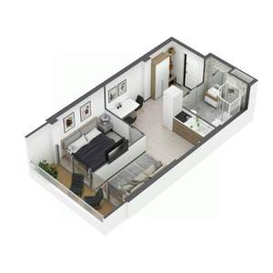 1-к квартира, вторичка, 37м2, 2/7 этаж