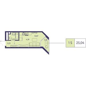 Студия квартира, вторичка, 25м2, 11/20 этаж