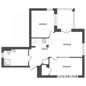 3-к квартира, вторичка, 91м2, 1/1 этаж