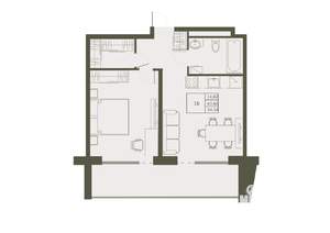 1-к квартира, вторичка, 55м2, 9/22 этаж