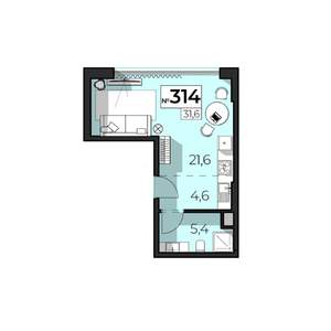 1-к квартира, вторичка, 32м2, 3/6 этаж