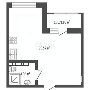 Студия квартира, вторичка, 37м2, 5/11 этаж