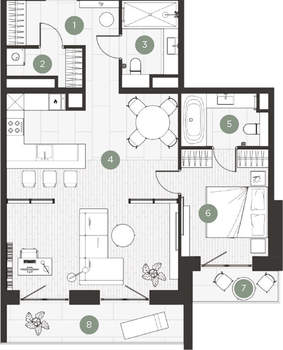 2-к квартира, вторичка, 89м2, 7/9 этаж