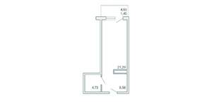 1-к квартира, вторичка, 39м2, 6/3 этаж