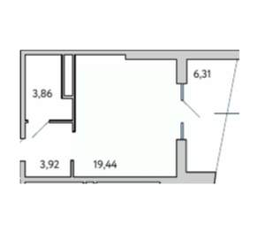 1-к квартира, вторичка, 34м2, 6/10 этаж