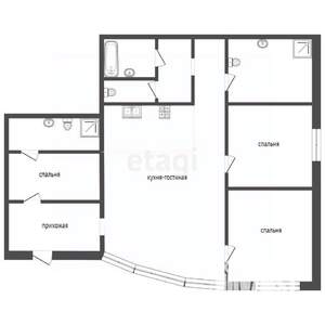 4-к квартира, вторичка, 150м2, 2/5 этаж