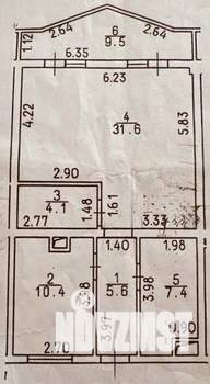 2-к квартира, вторичка, 62м2, 2/14 этаж