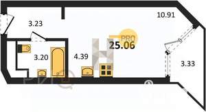Студия квартира, вторичка, 25м2, 5/20 этаж