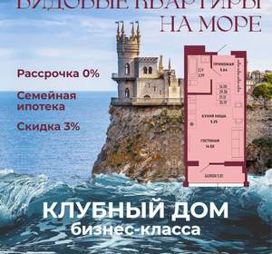 Студия квартира, вторичка, 31м2, 6/17 этаж