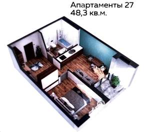 2-к квартира, вторичка, 48м2, 4/8 этаж