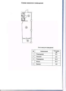 Студия квартира, вторичка, 30м2, 2/10 этаж
