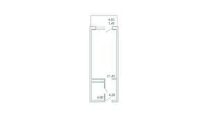 1-к квартира, вторичка, 34м2, 2/9 этаж