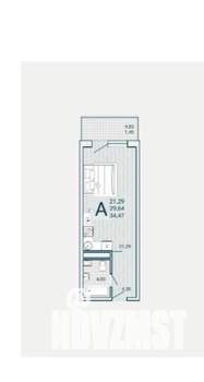 Студия квартира, вторичка, 34м2, 3/10 этаж